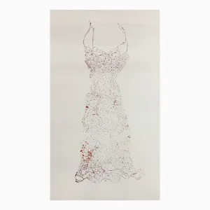 Rubrum (Red) Dress Collagraph