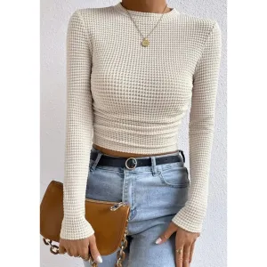 Ruched Waffle Tee
