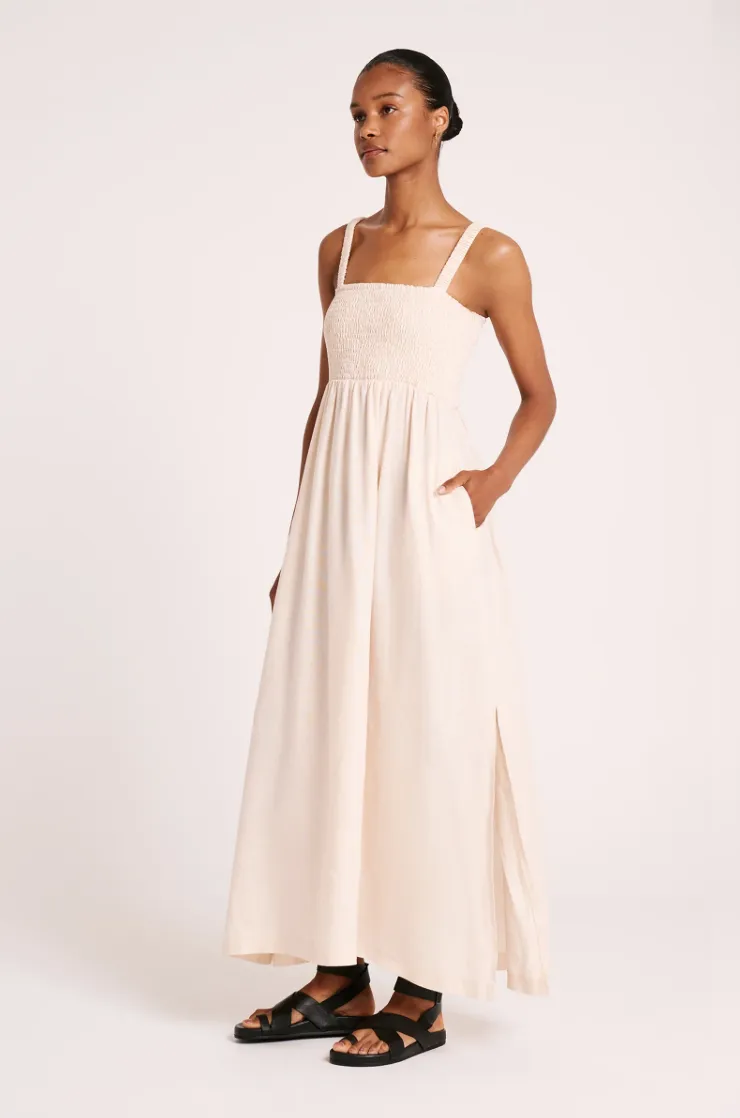 Rynn Linen Maxi Dress Cloud