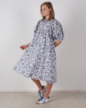 saffron dress - blue floral
