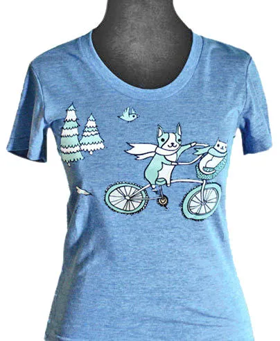 SALE: Bike Animals T-shirt (Vintage Blue)