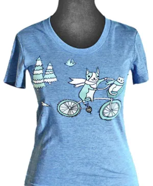 SALE: Bike Animals T-shirt (Vintage Blue)