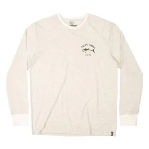 Salty Crew Ahi Mount Long Sleeve Technical Fishing Tee Jersey Shirt - Vintage White