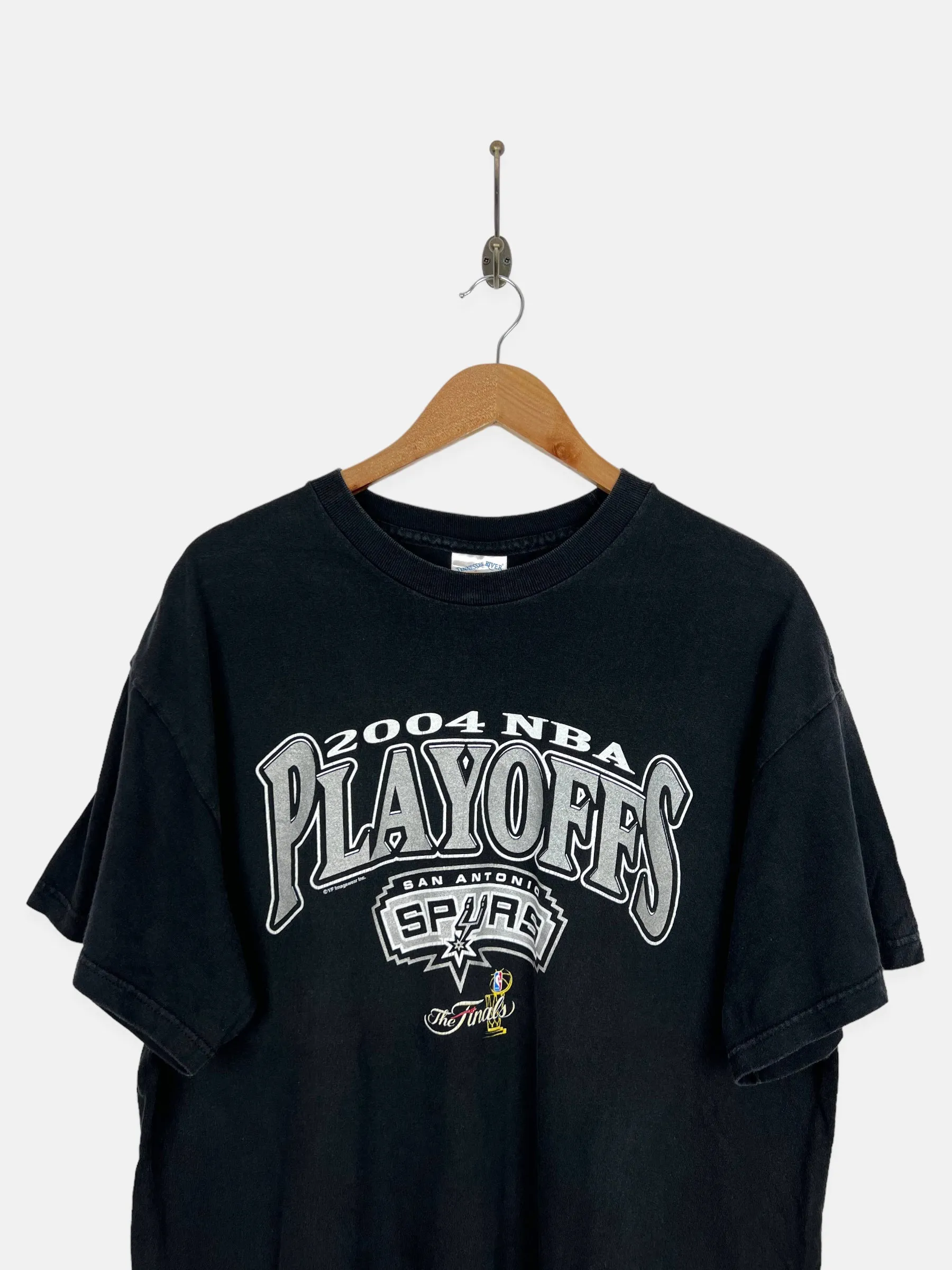San Antonio Spurs 2004 NBA Playoffs Vintage T-Shirt Size M