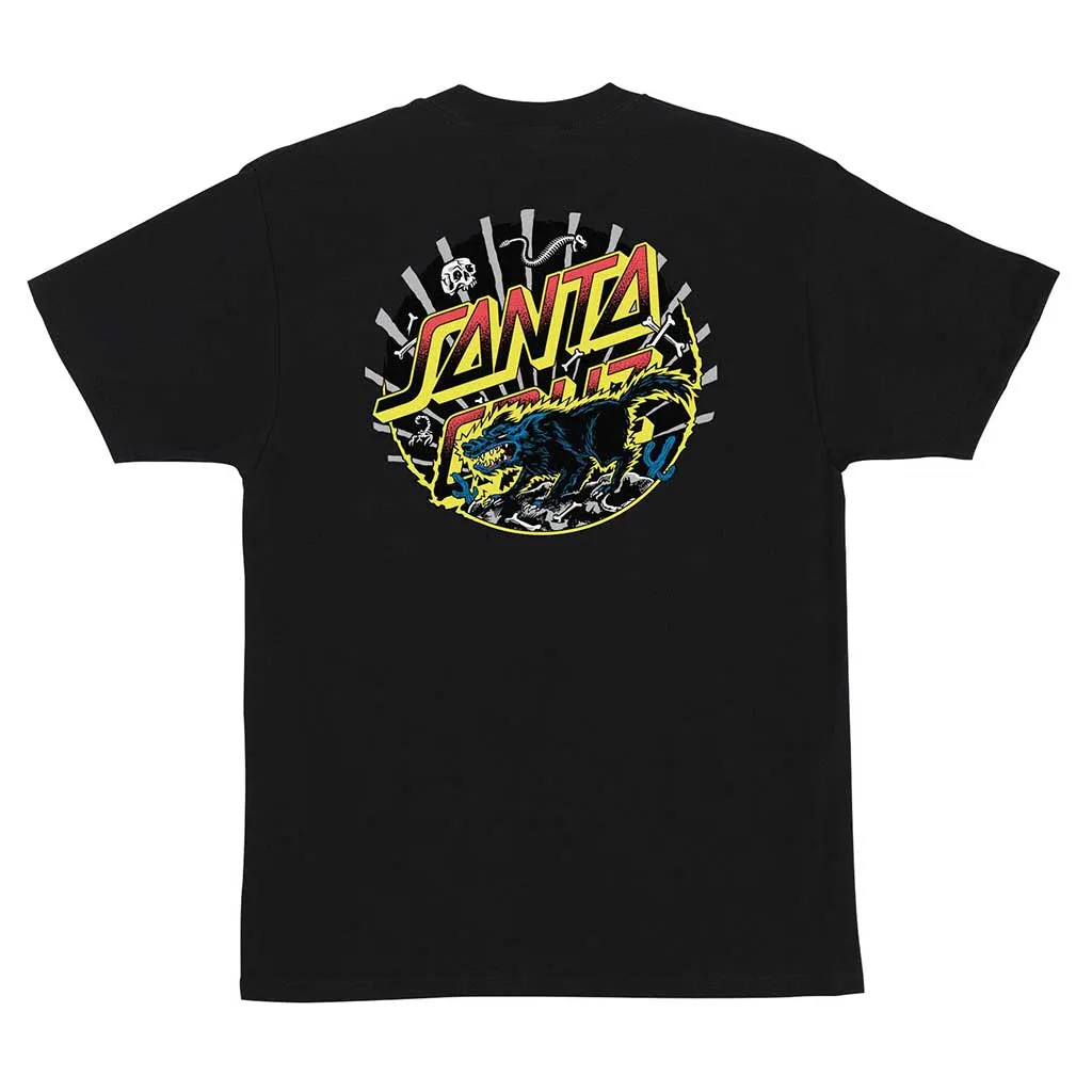 Santa Cruz Kendall Wolf Dot T-Shirt Black
