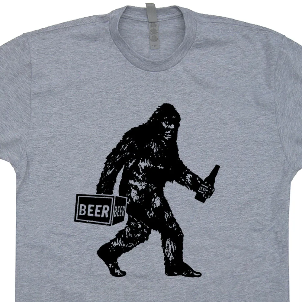 Sasquatch Beer T Shirt Bigfoot Beer T Shirt Funny Beer Shirts Yeti Tee Shirt