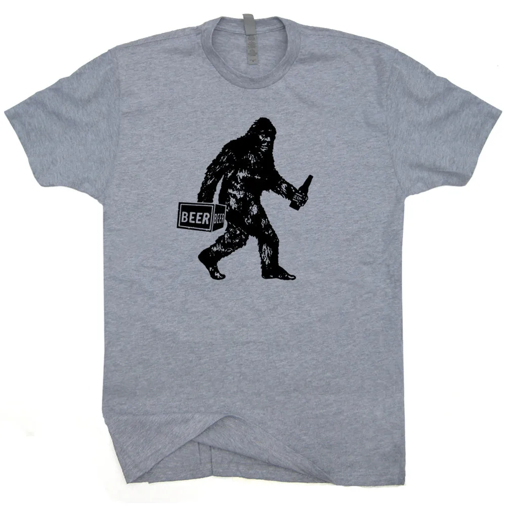 Sasquatch Beer T Shirt Bigfoot Beer T Shirt Funny Beer Shirts Yeti Tee Shirt