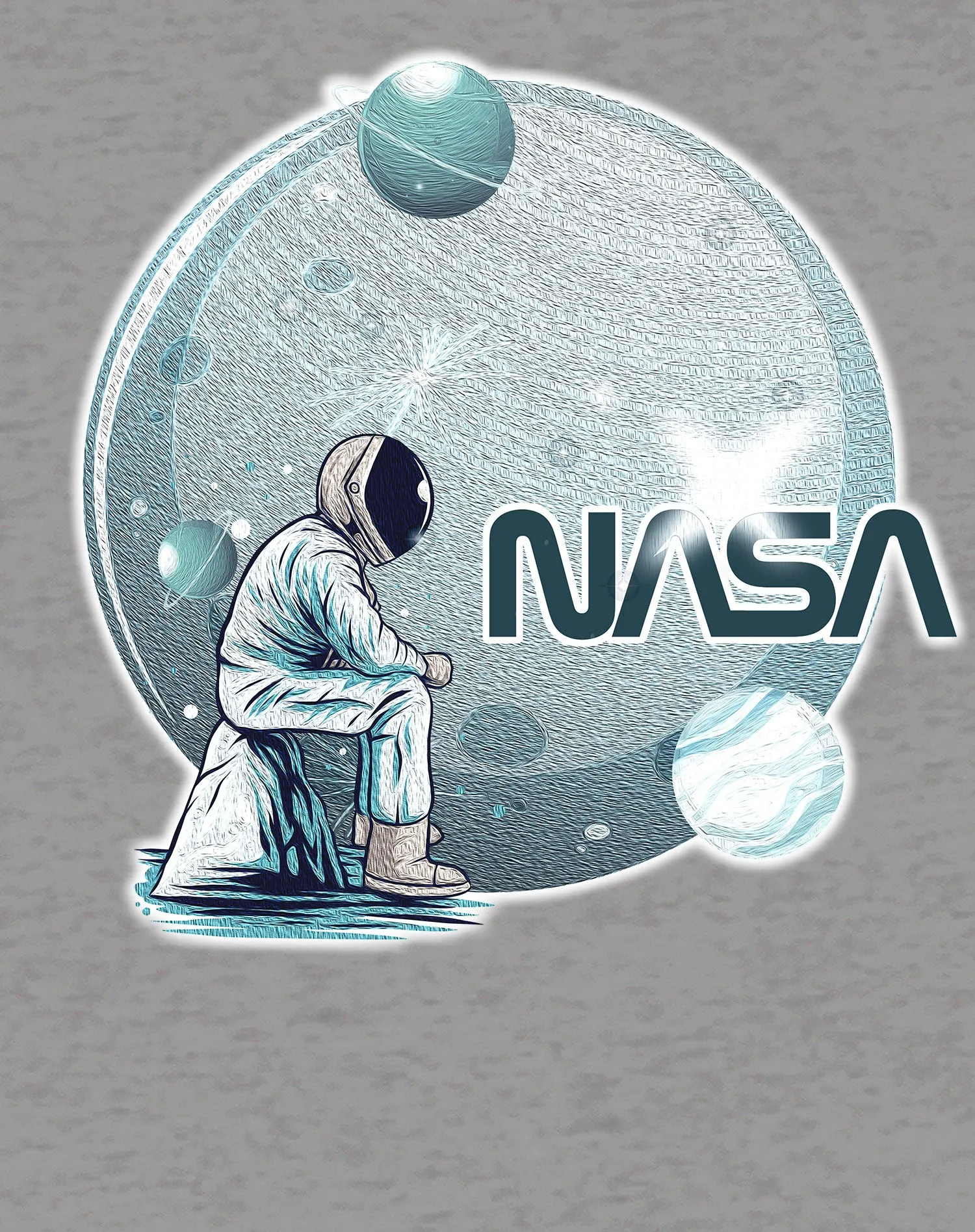 Science Space NASA Astronaut Moon Rock Star Nerd Geek Chic Official Men's T-shirt