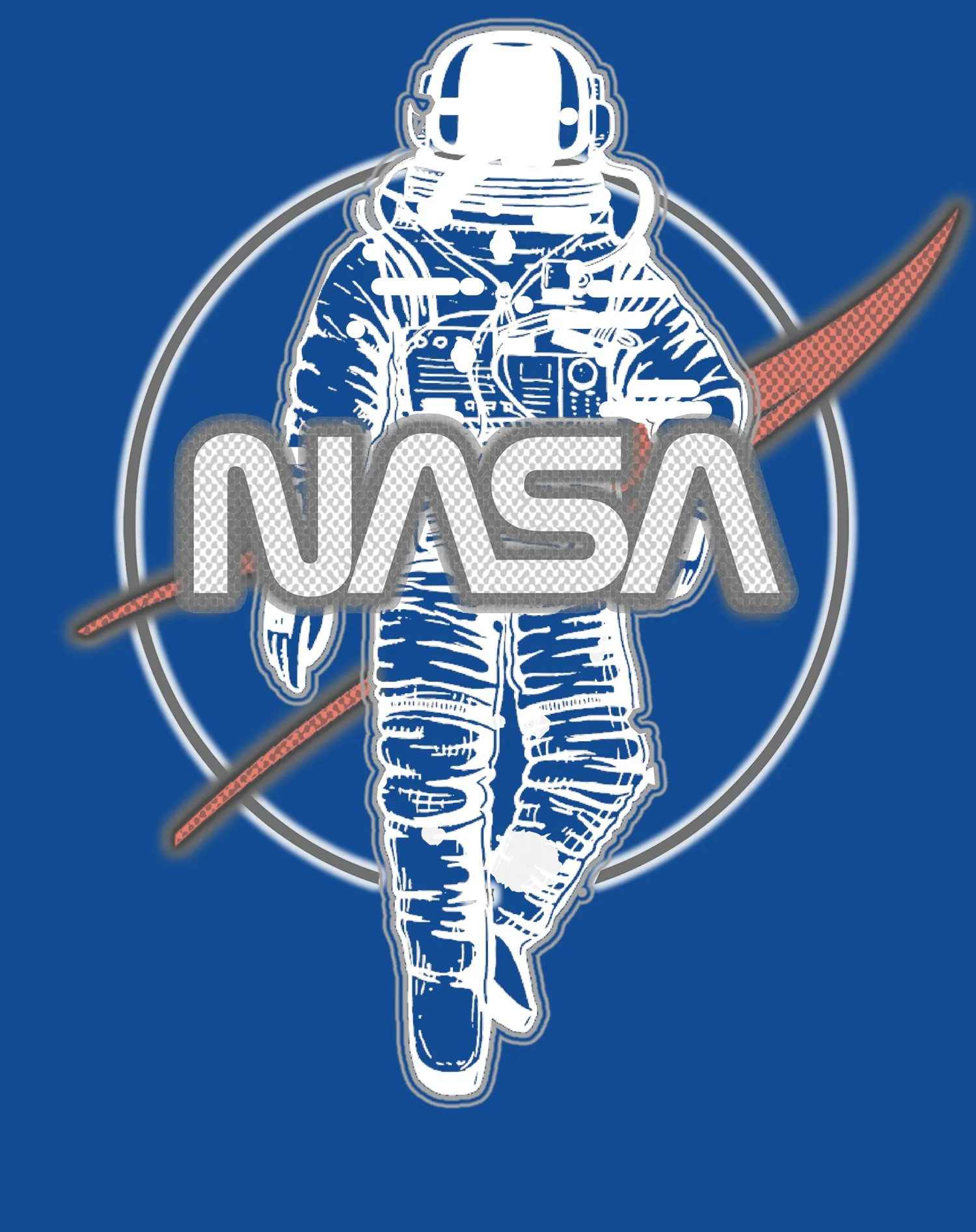 Science Space NASA Logo Retro 70s Astronaut Nerd Geek Chic Official Men's T-shirt