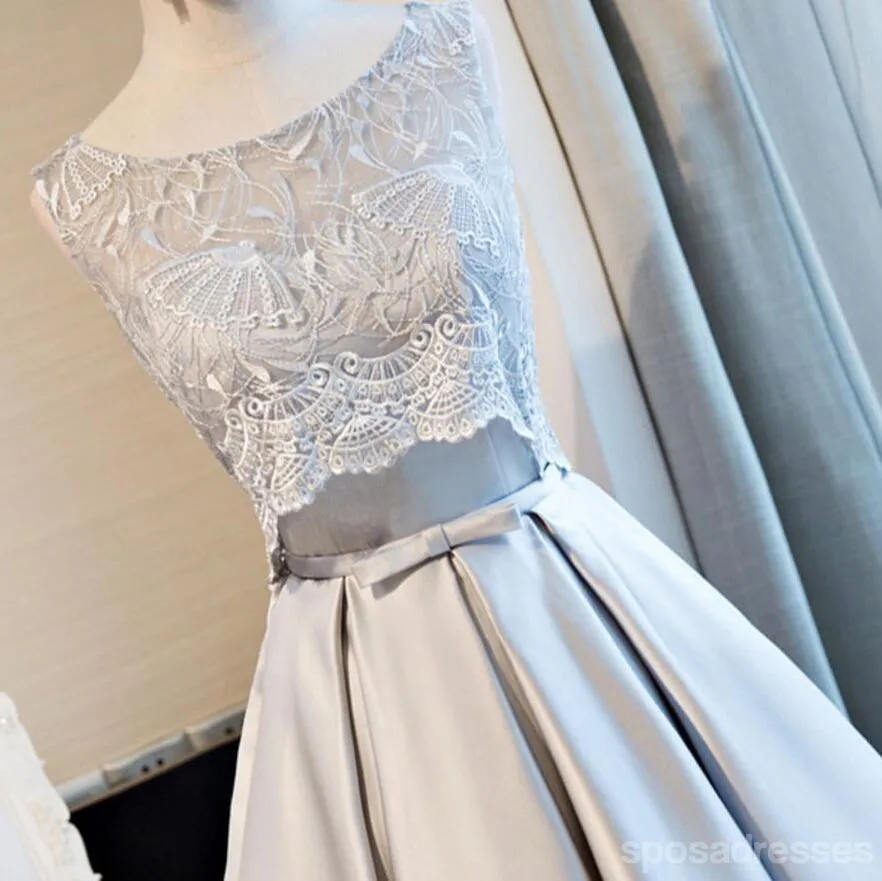 Scoop Neckline Peach Lace Cute Homecoming Prom Dresses, Affordable Short Party Prom Dresses, Perfect Homecoming Dresses, CM311