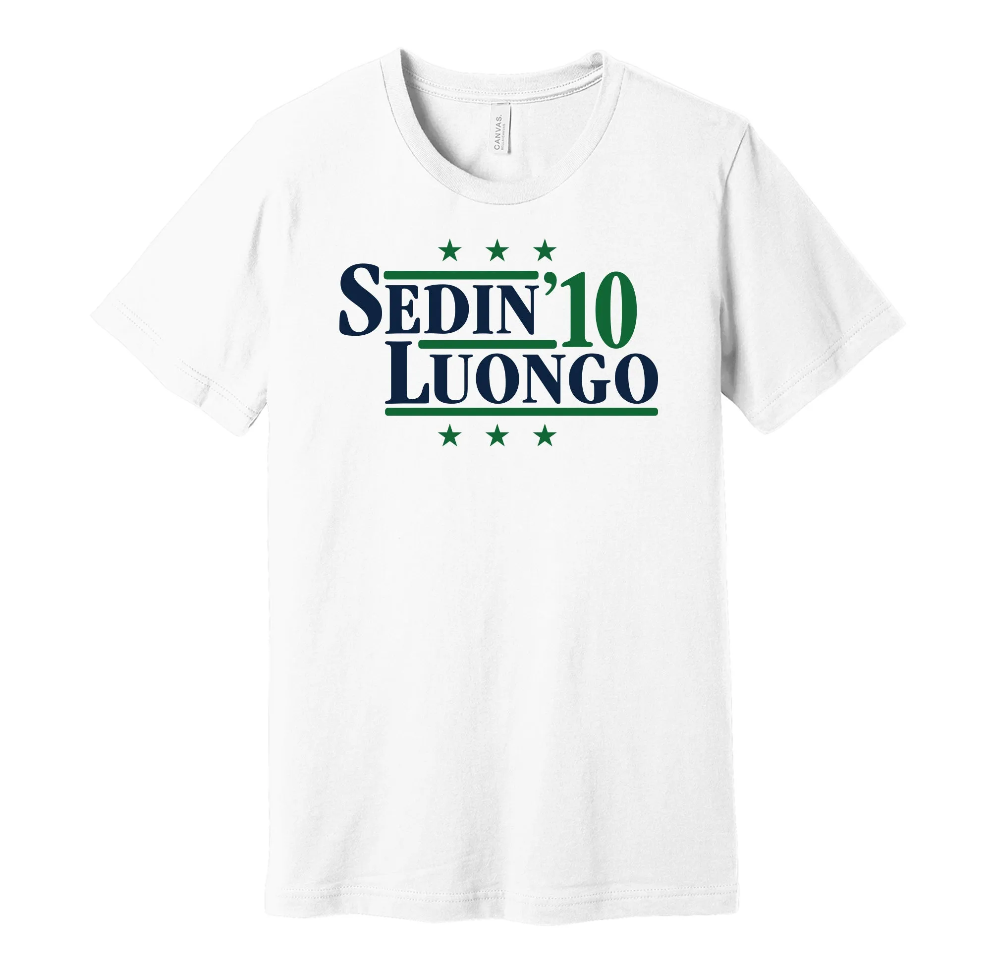 Sedin & Luongo '10 - Vancouver Hockey Legends Political Campaign Parody T-Shirt - Hyper Than Hype Shirts