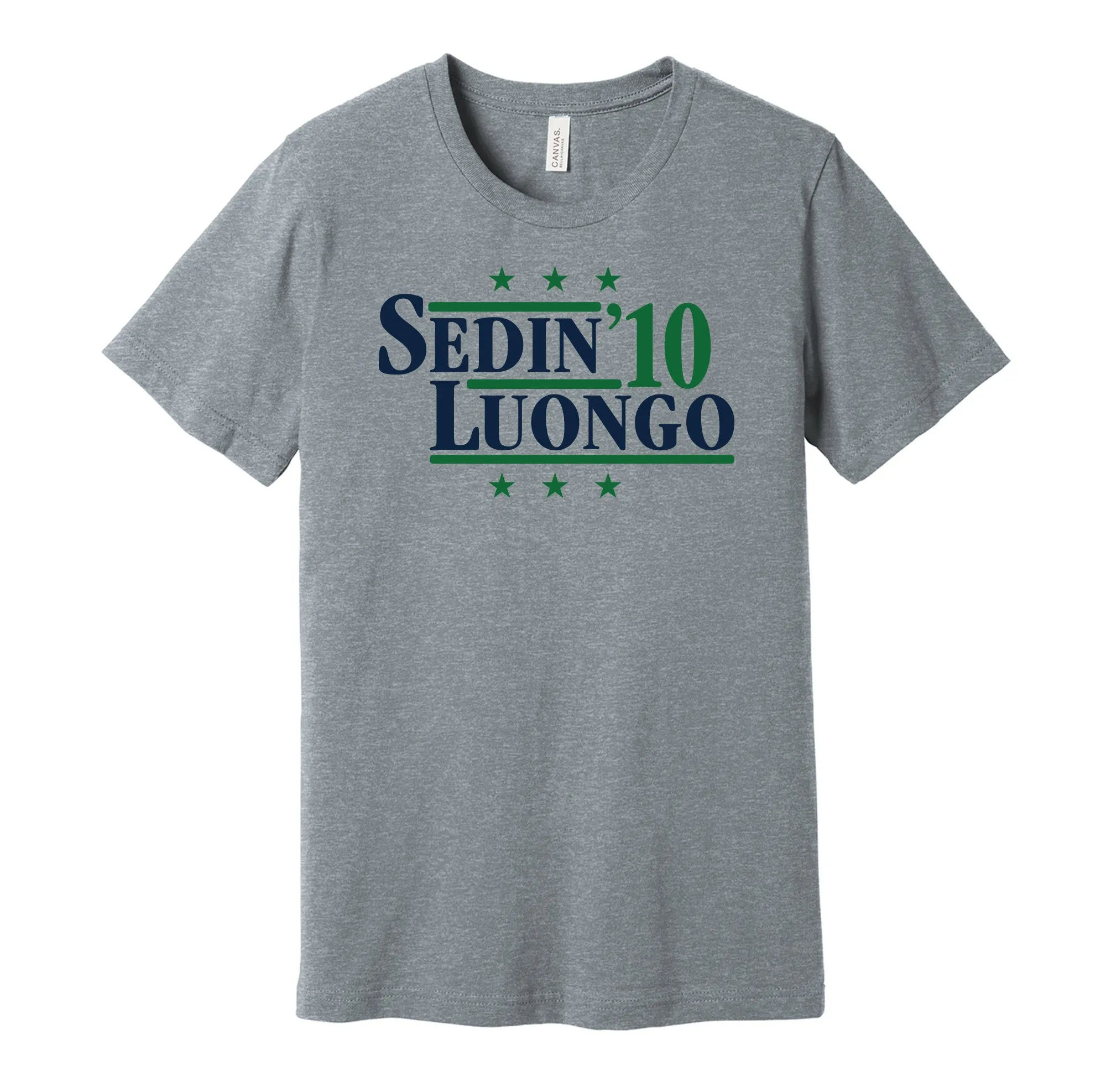 Sedin & Luongo '10 - Vancouver Hockey Legends Political Campaign Parody T-Shirt - Hyper Than Hype Shirts