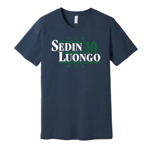Sedin & Luongo '10 - Vancouver Hockey Legends Political Campaign Parody T-Shirt - Hyper Than Hype Shirts