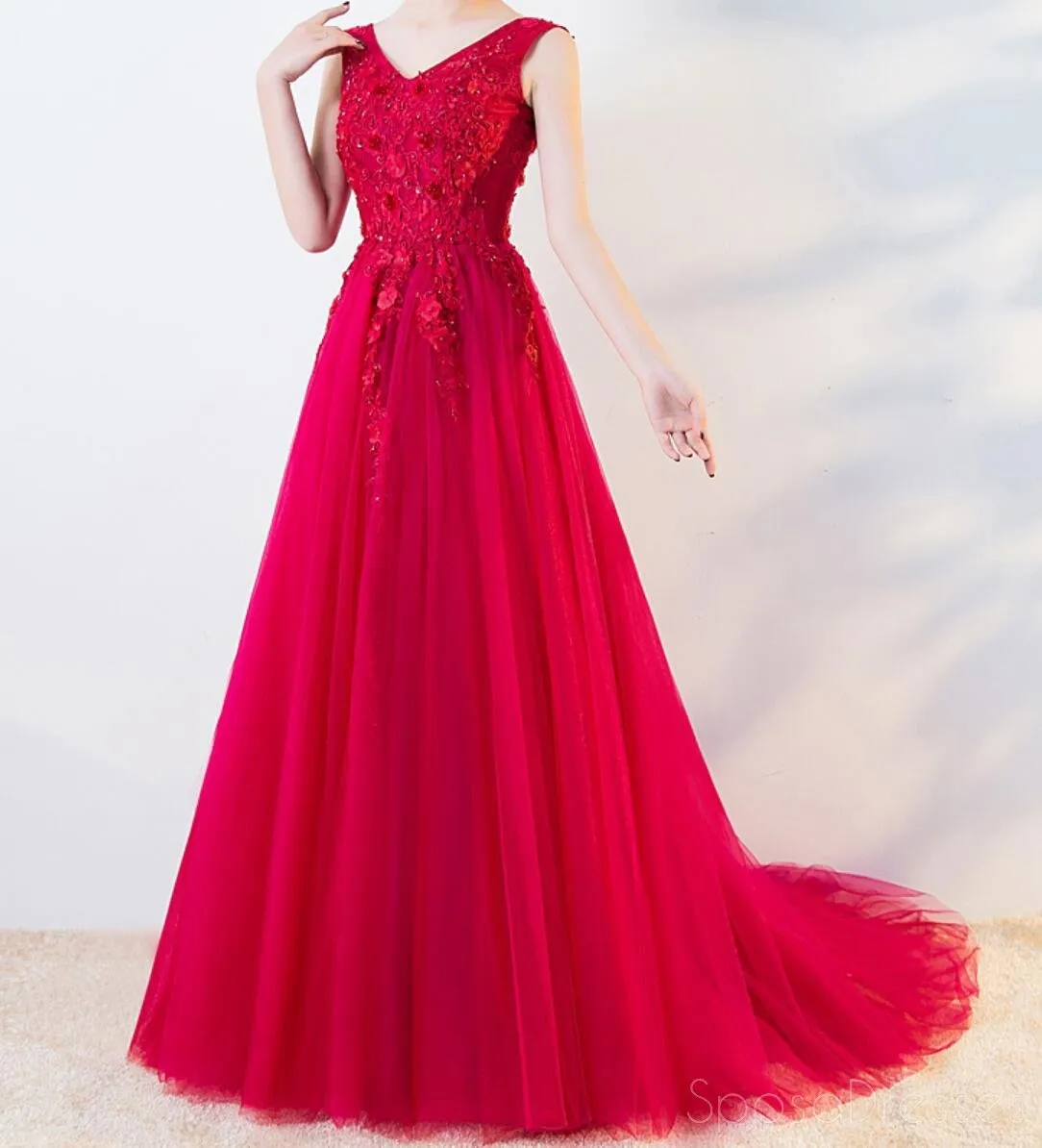 See Through Blush Pink Lace A line Evening Prom Dresses, Long 2018 Party Prom Dresses, 17282