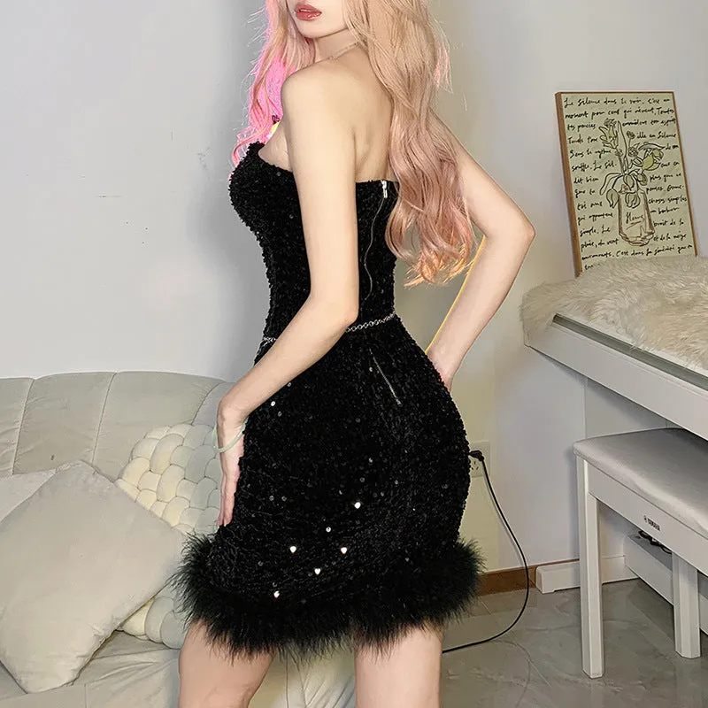 sexy backless dress  KF82899