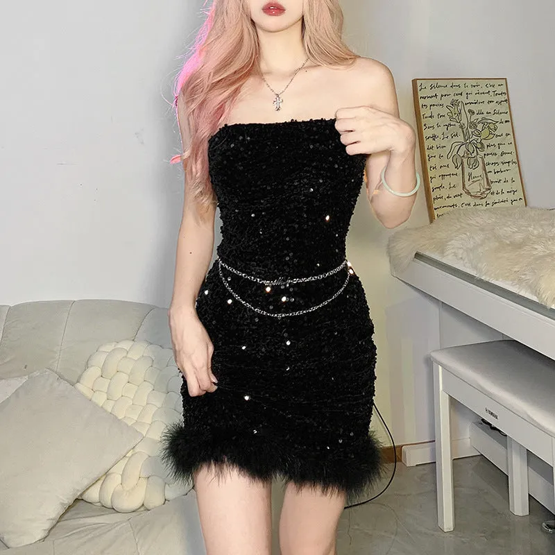 sexy backless dress  KF82899