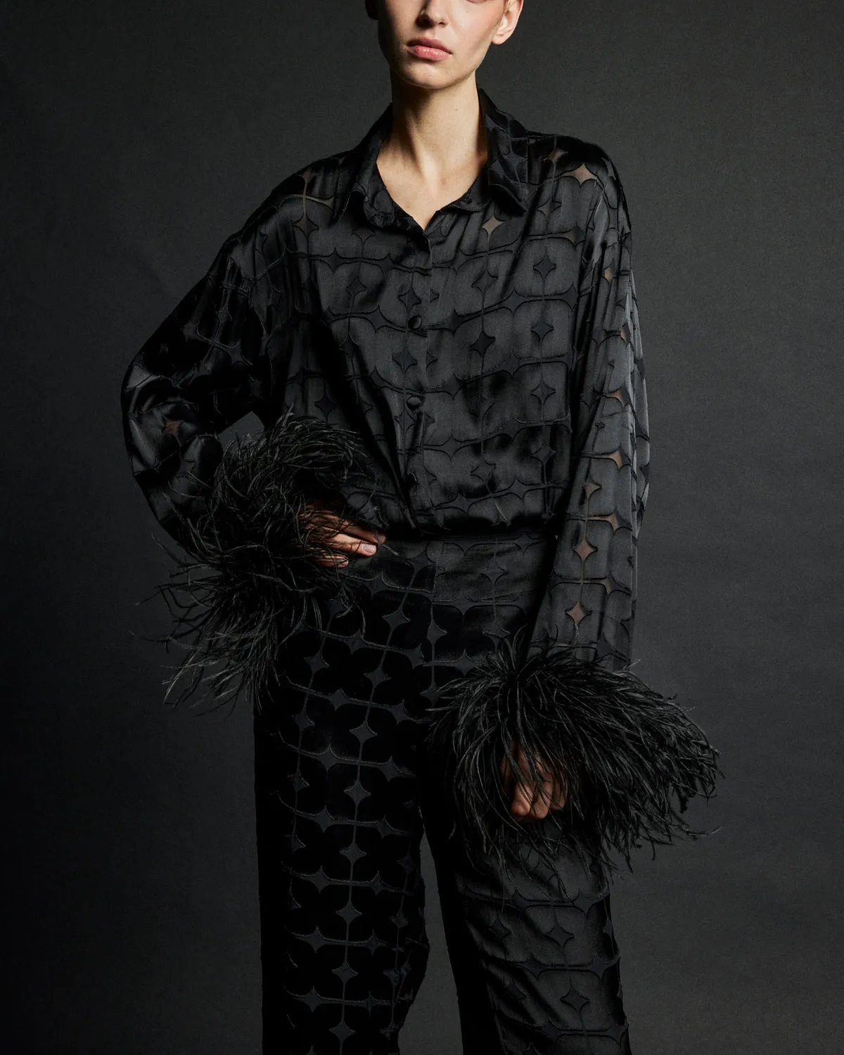 SHIRT WITH FEATHERS