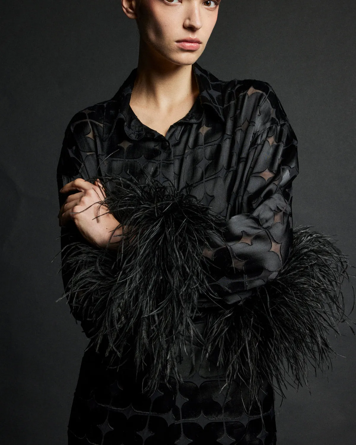 SHIRT WITH FEATHERS