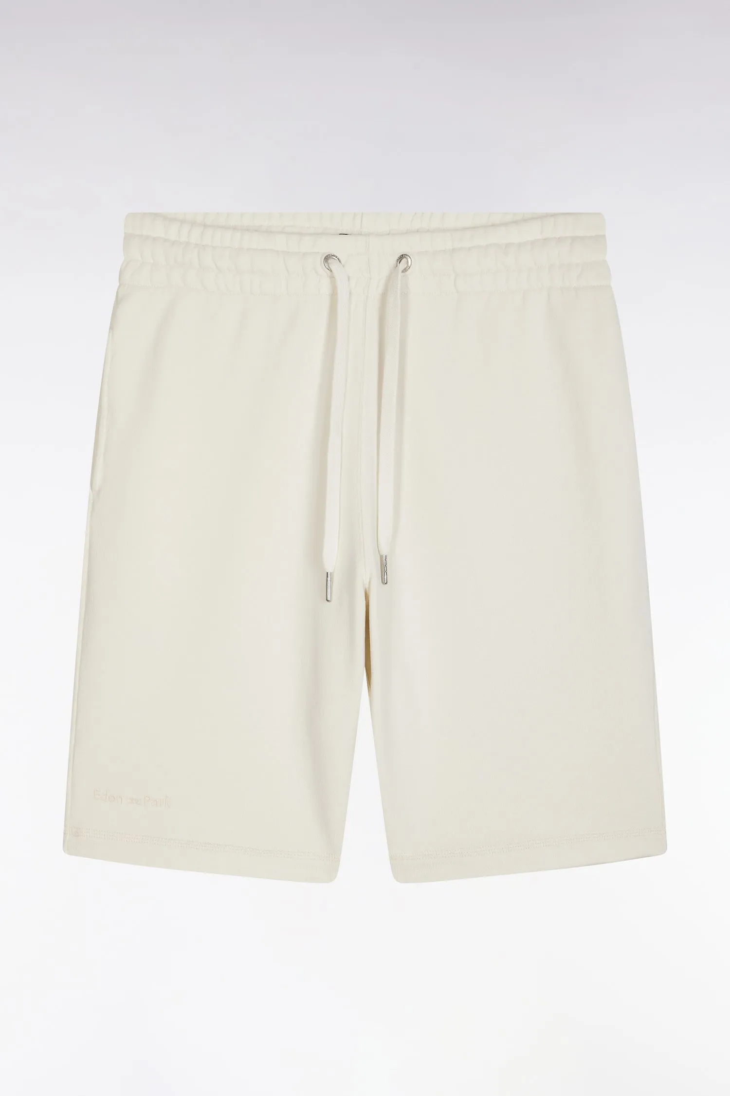 Short en molleton coton beige coupe décontractée