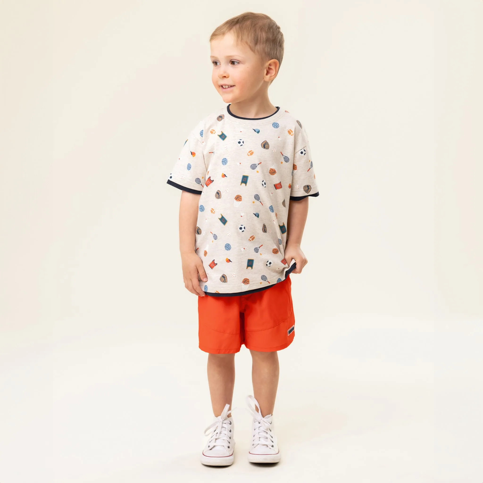 Short orangé Jour de match S2501-10