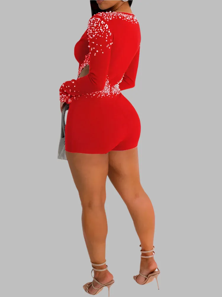Short Prom Dresses Long Sleeve Mermaid Sequins Beaded Evening Gowns Sexy Thigh Slit Party Wear