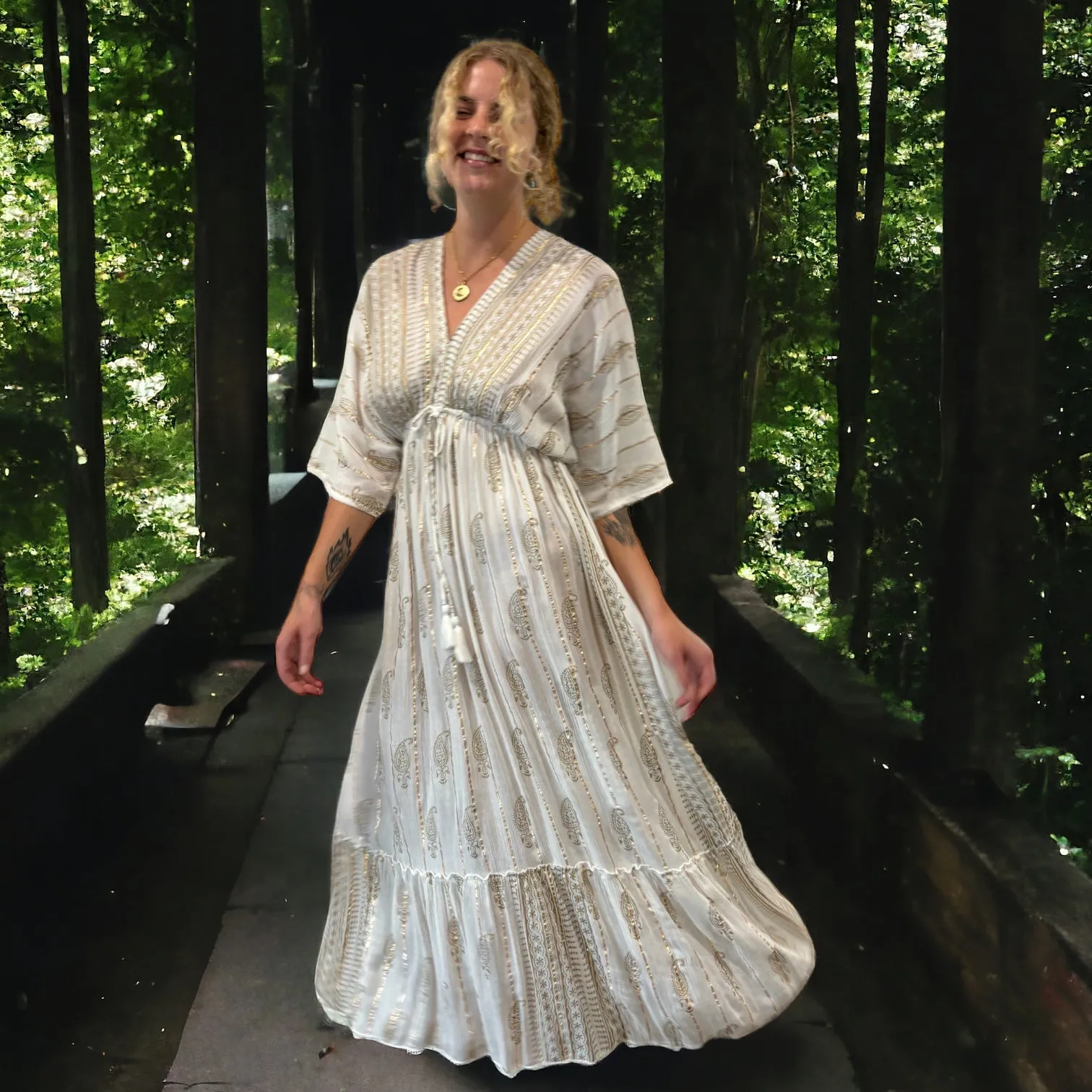 Shukra Goddess Dress - White