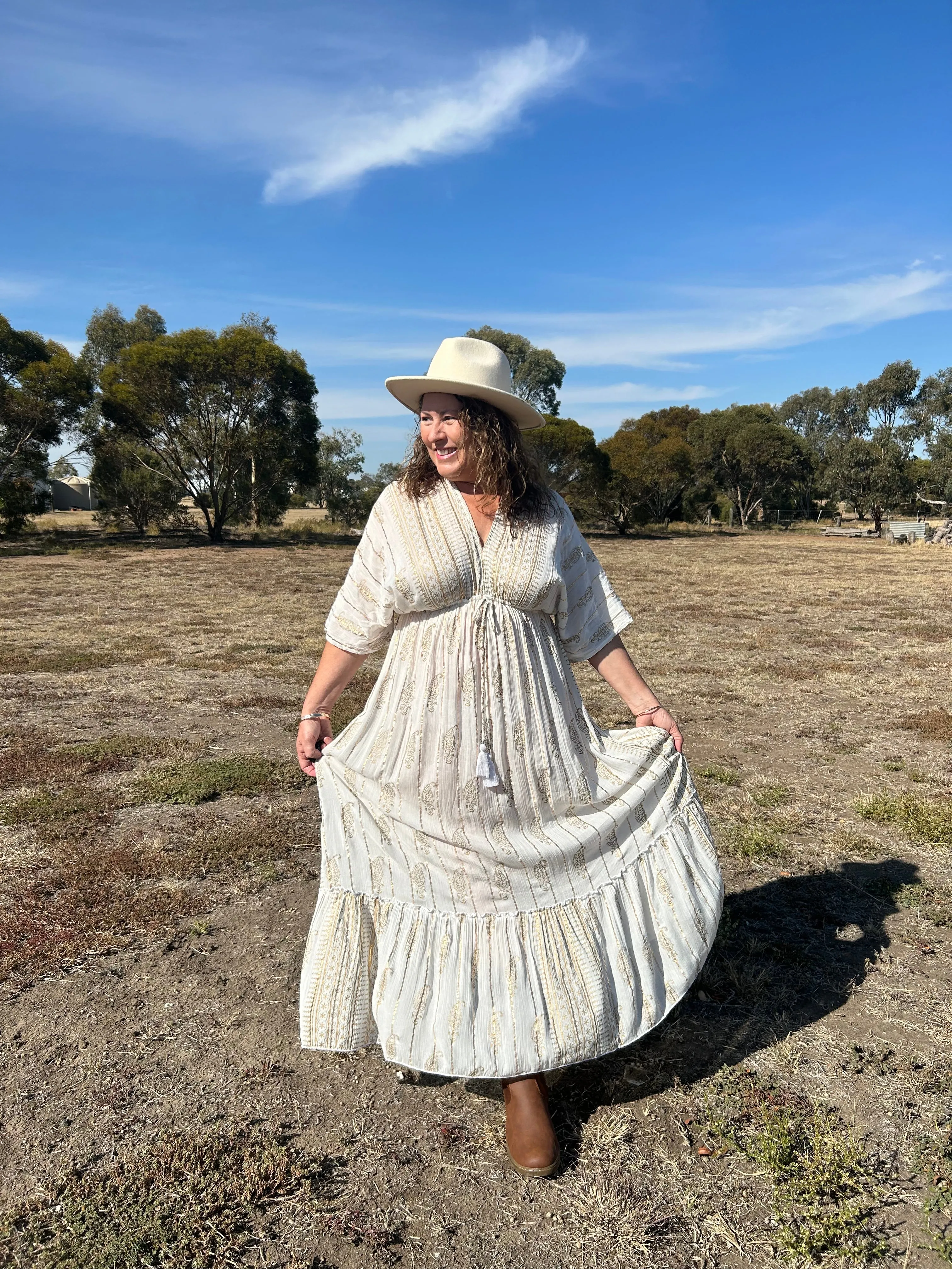 Shukra Goddess Dress - White