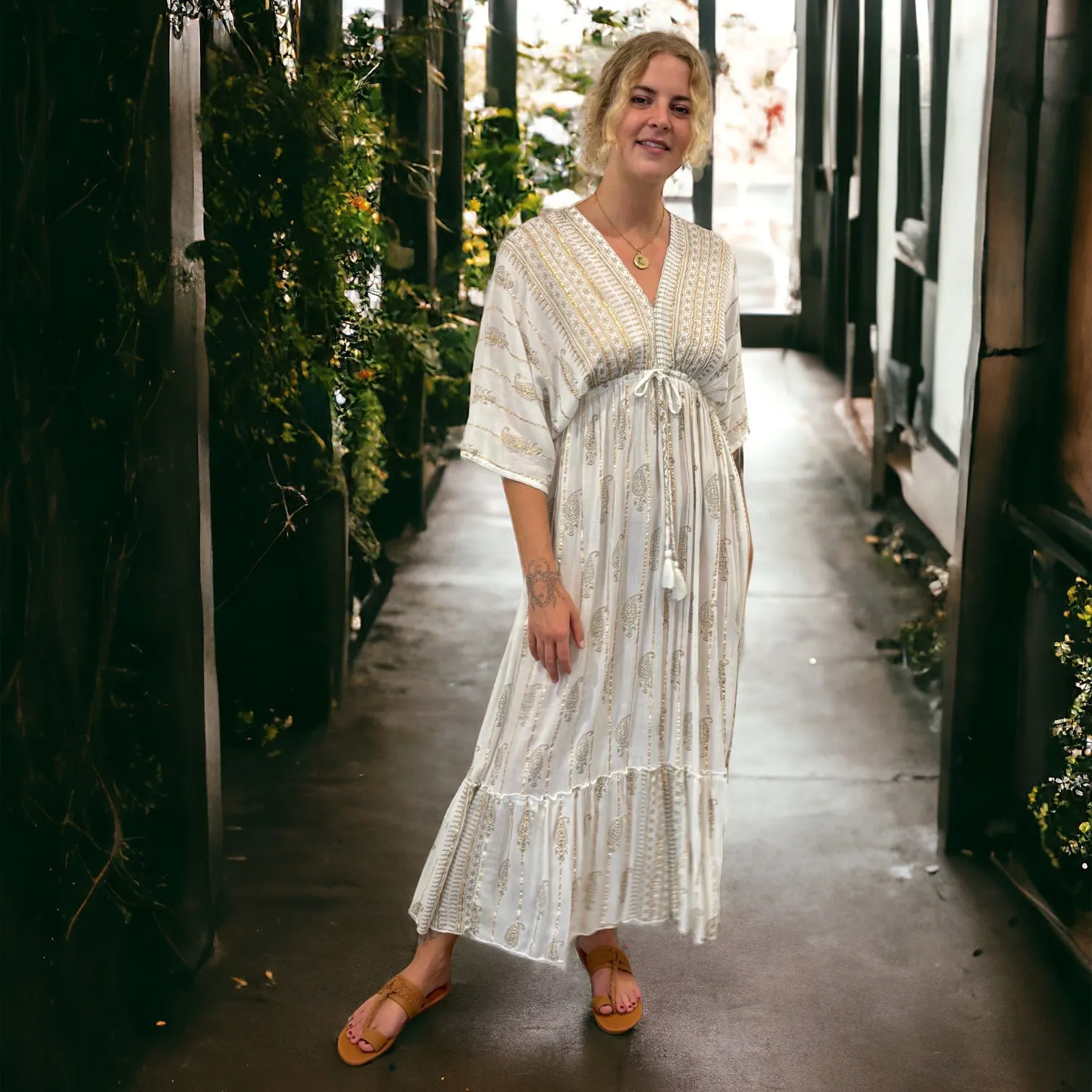 Shukra Goddess Dress - White