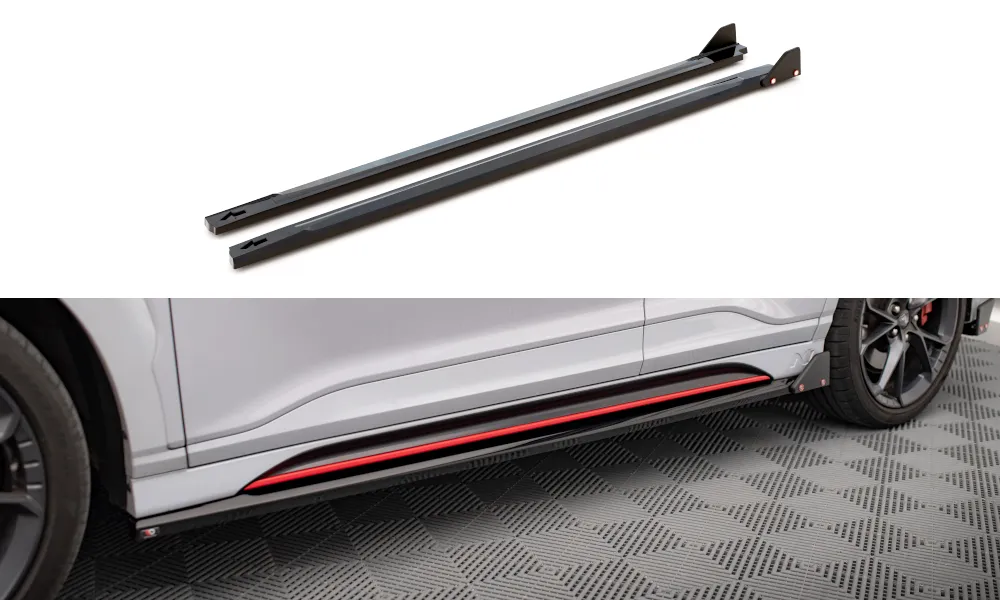 Side Skirts Diffusers V.1   Flaps Hyundai Kona N Mk1