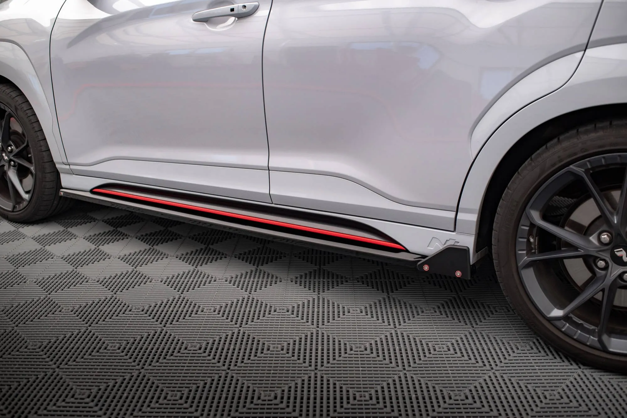 Side Skirts Diffusers V.1   Flaps Hyundai Kona N Mk1
