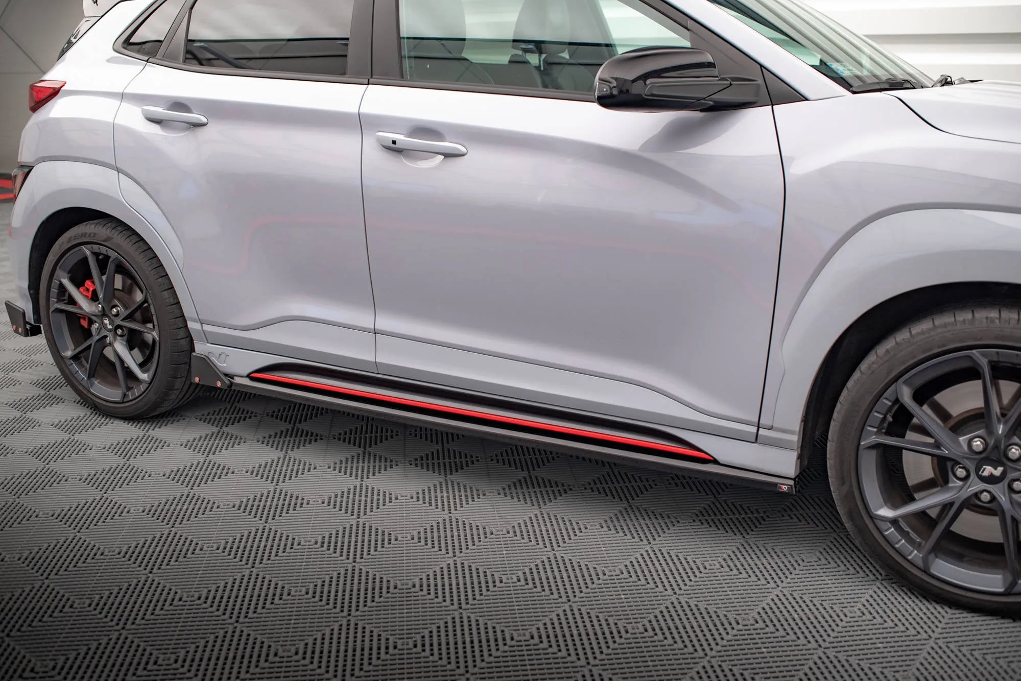 Side Skirts Diffusers V.1   Flaps Hyundai Kona N Mk1