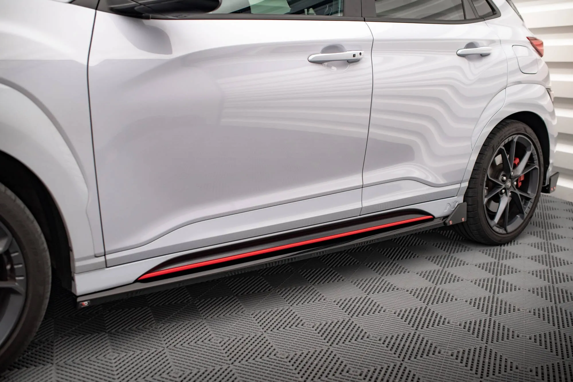 Side Skirts Diffusers V.1   Flaps Hyundai Kona N Mk1