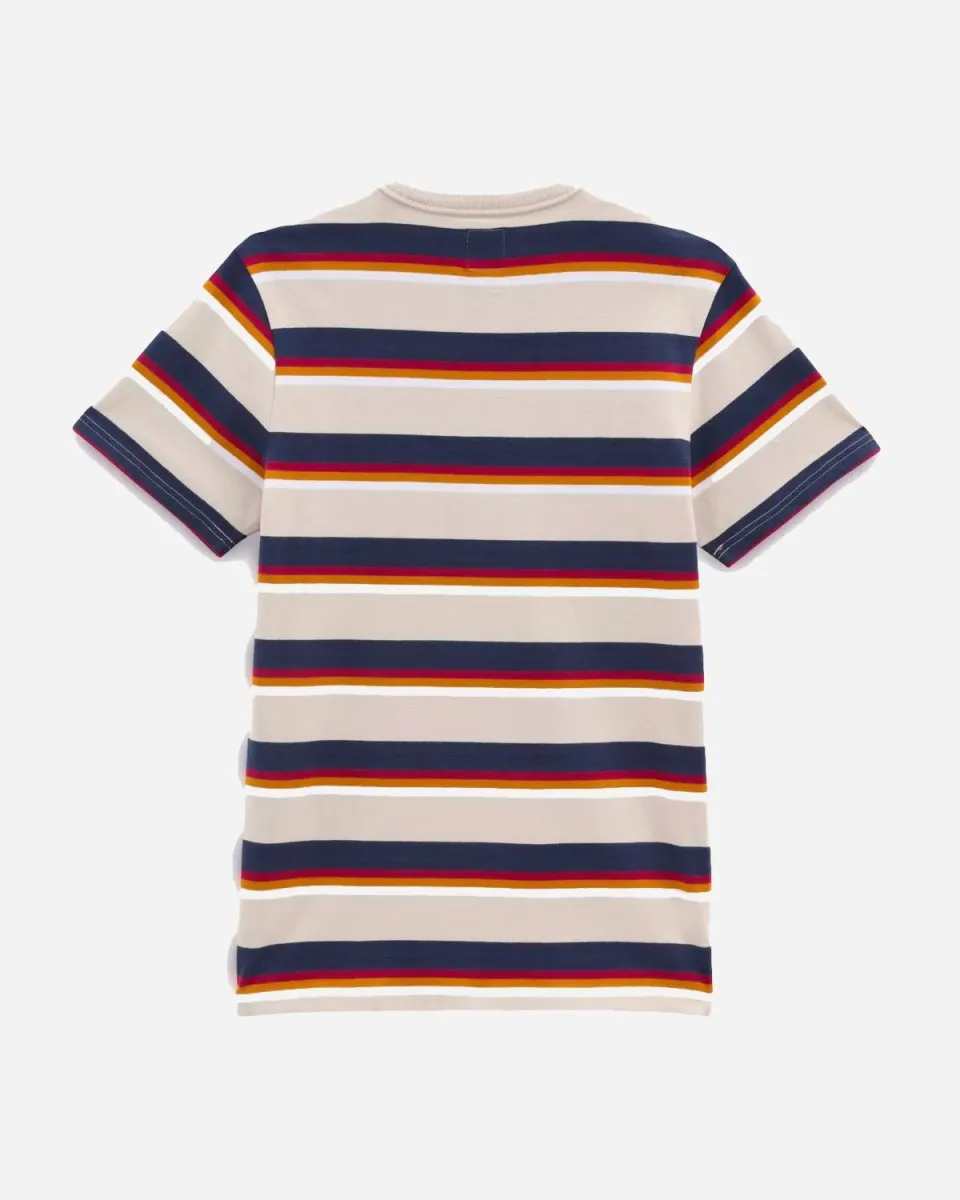 Signal Stripe Tee - Oatmel