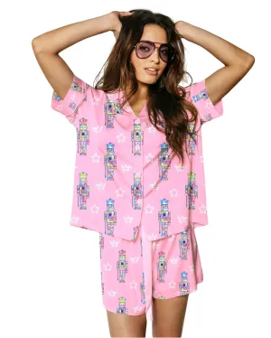 Silky Nutcracker Pajamas-Pink