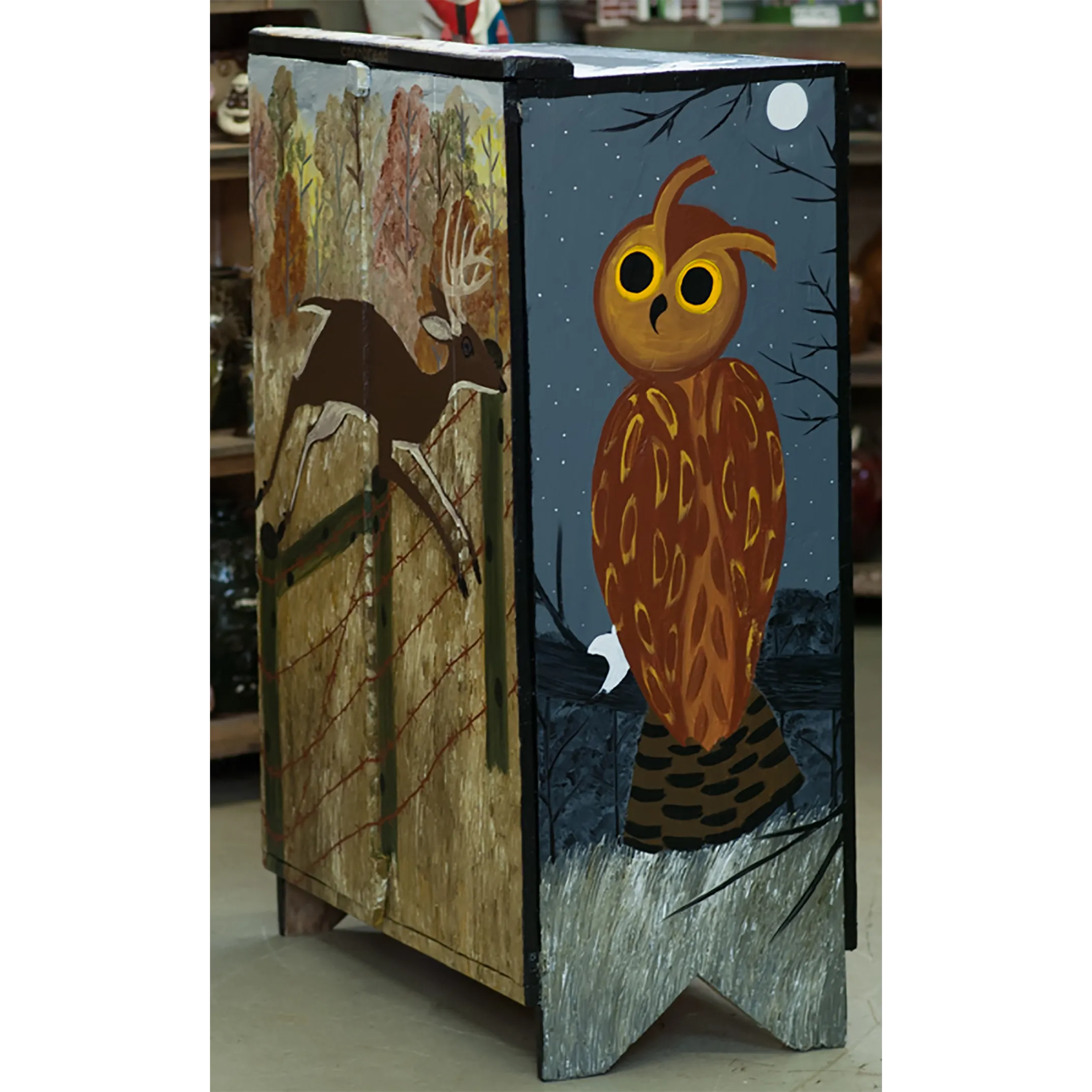 Six Paintings Hand Made Cabinet