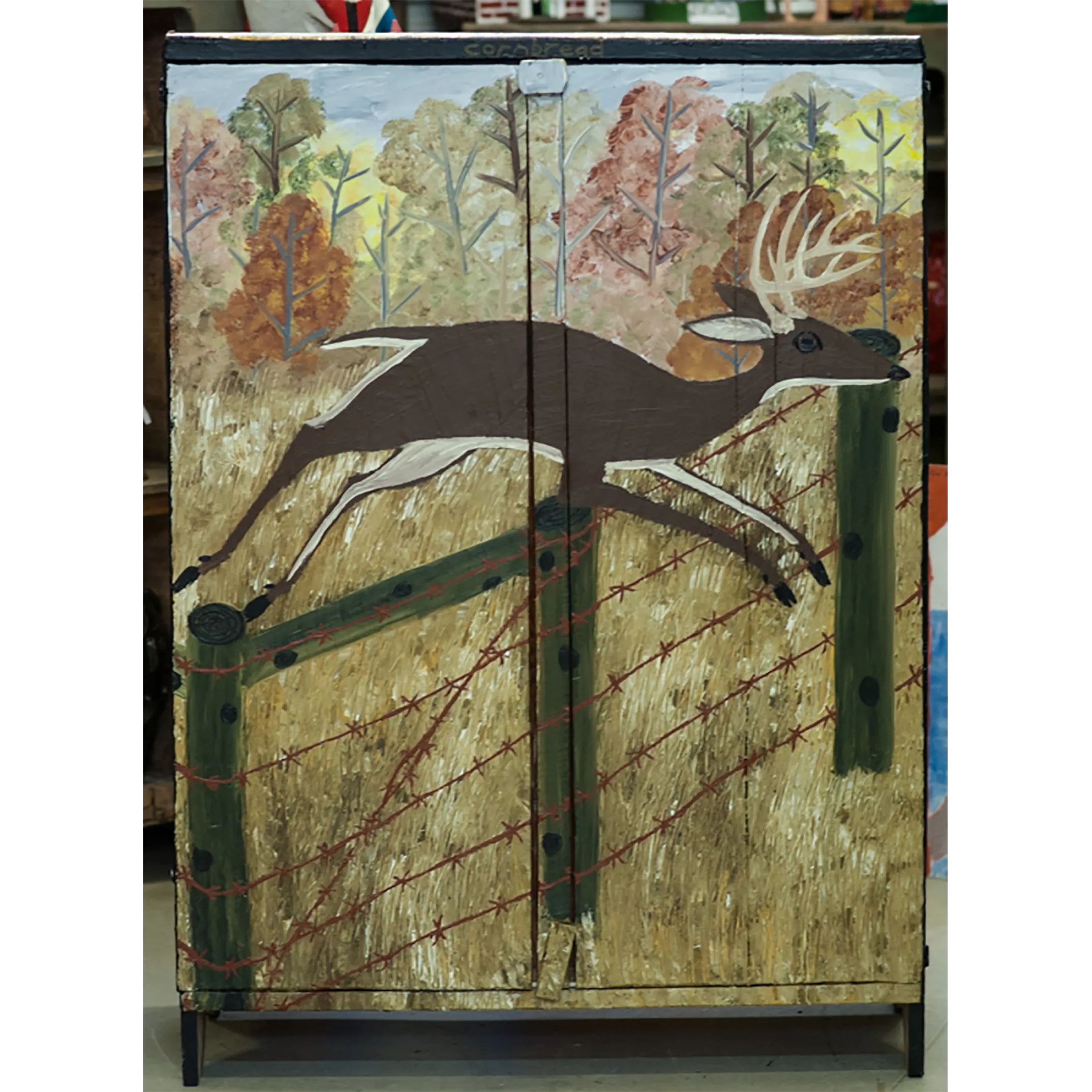 Six Paintings Hand Made Cabinet
