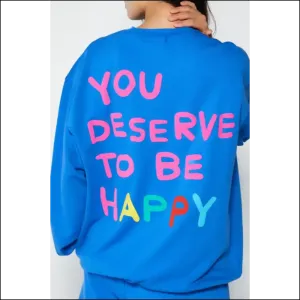 Sky Blue Cozy Companion Wraps: you Deserve Happy  😜
