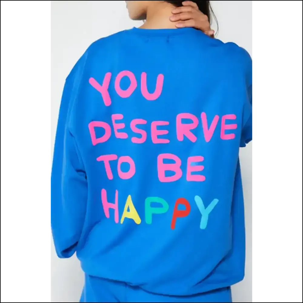 Sky Blue Cozy Companion Wraps: you Deserve Happy  😜