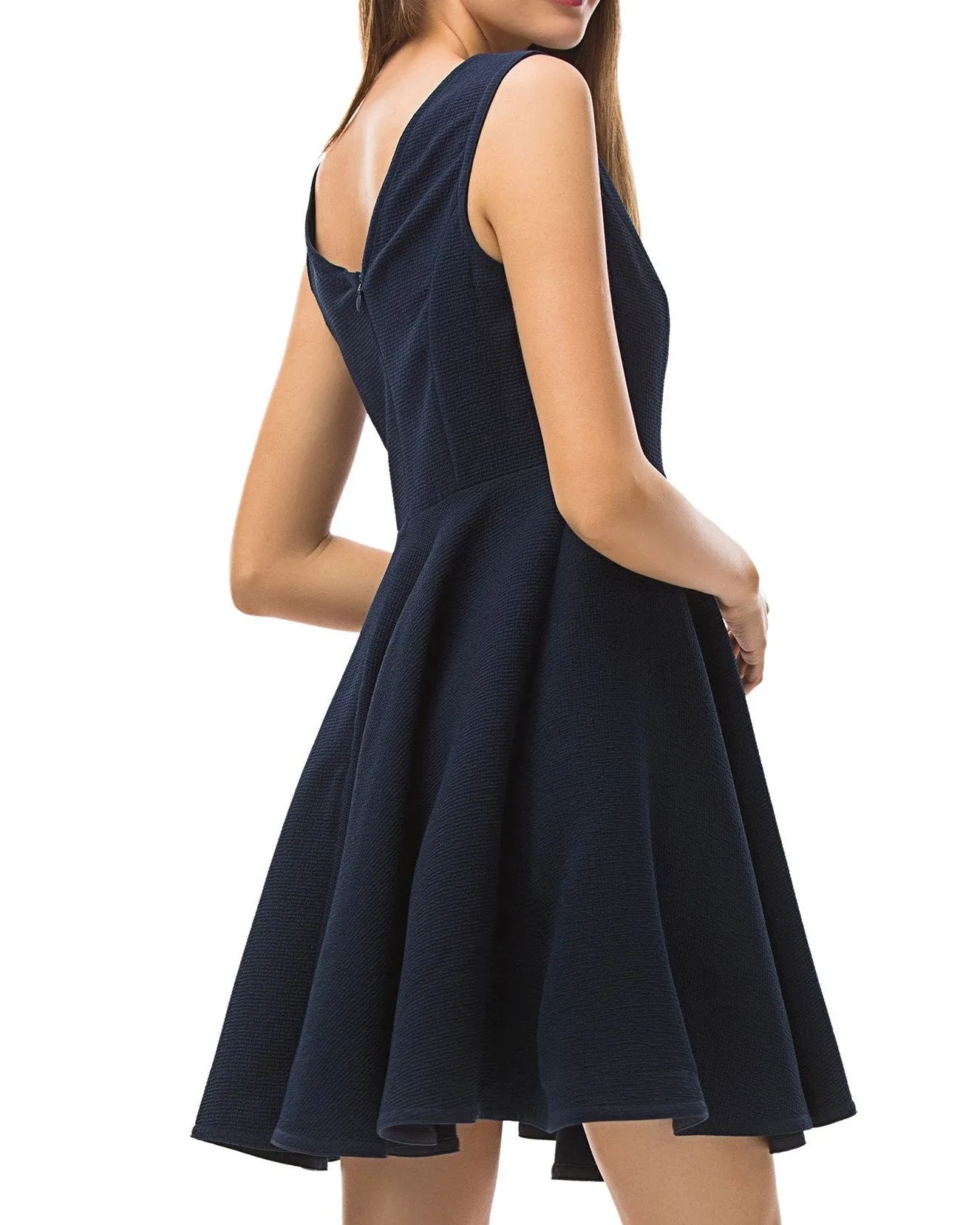 Sleeveless V-Neck Cocktail Dress