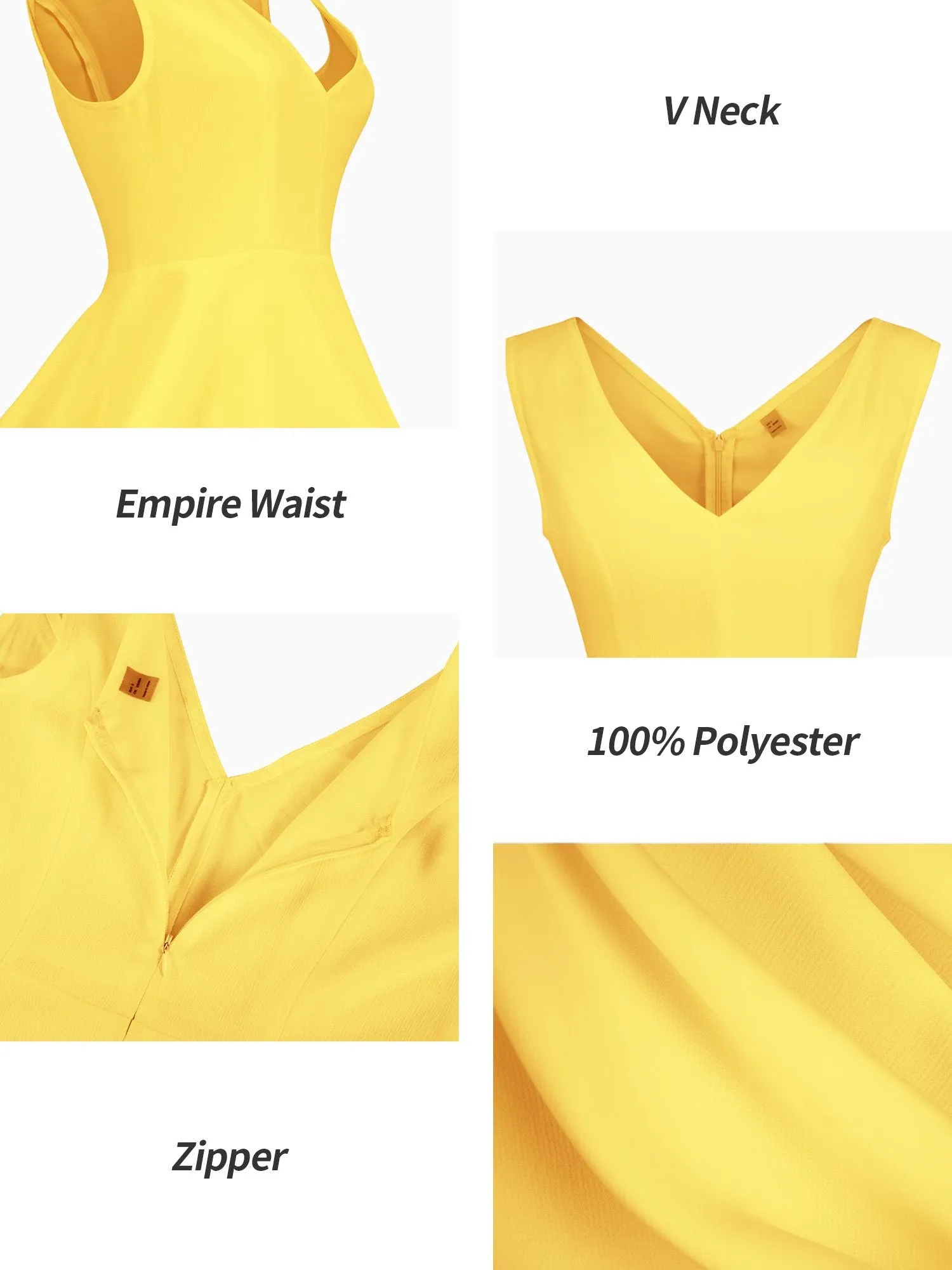 Sleeveless V-Neck Cocktail Dress