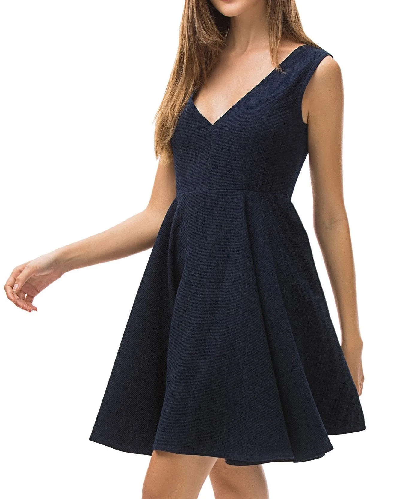 Sleeveless V-Neck Cocktail Dress