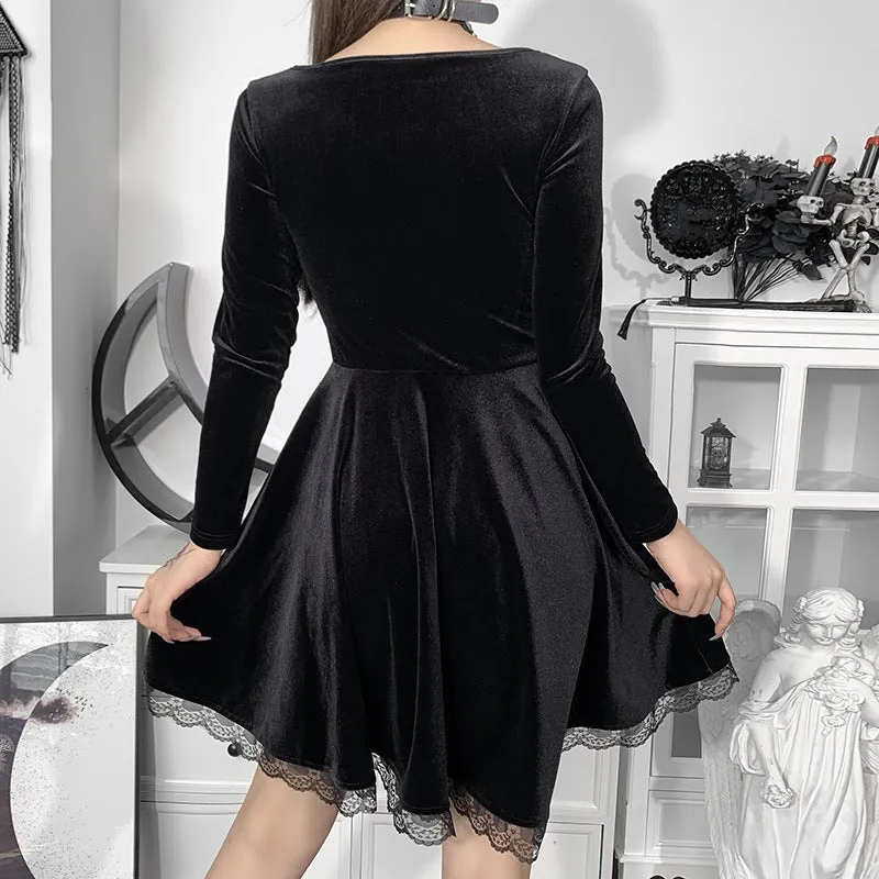 Slim lace long sleeve dress  KF50035