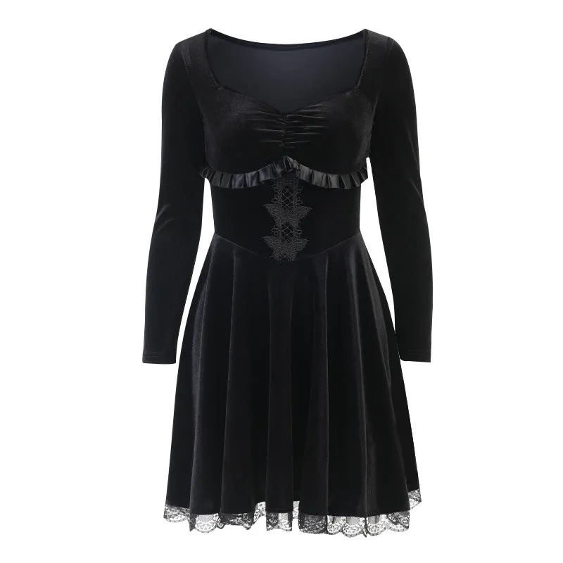 Slim lace long sleeve dress  KF50035