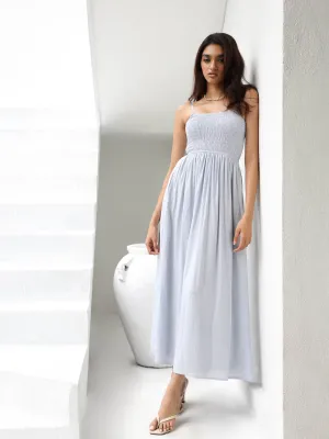 Smocking Detailed Maxi Dress