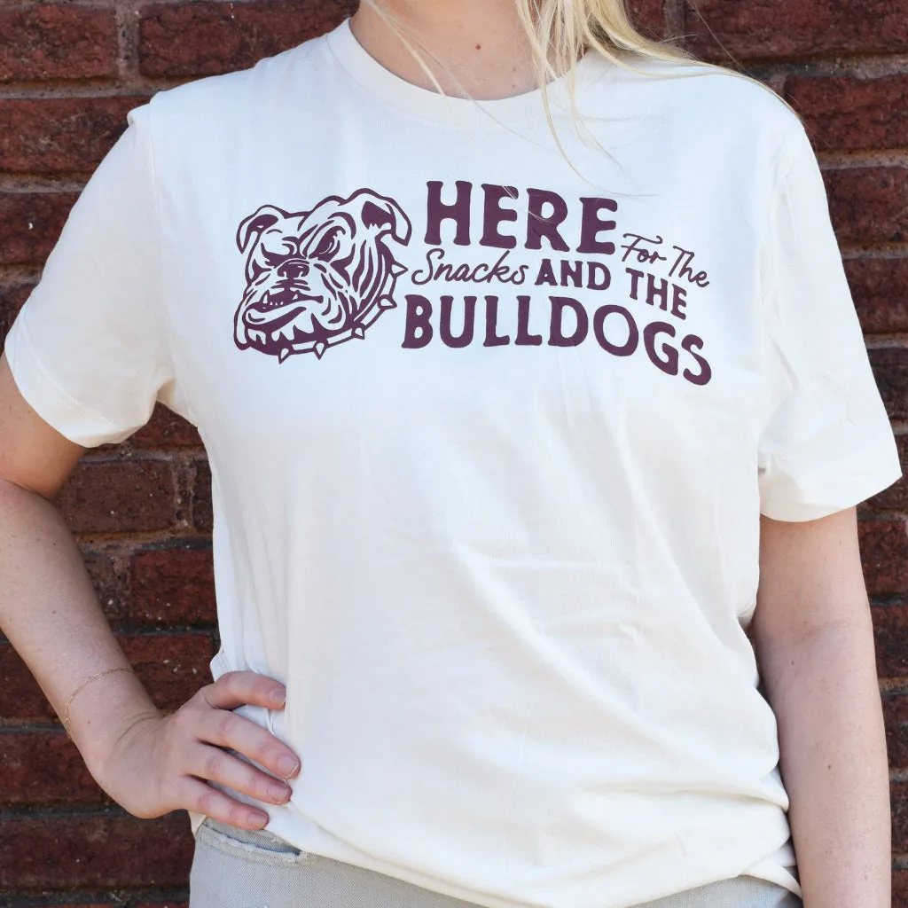 Snacks and Bulldogs Adult Tee