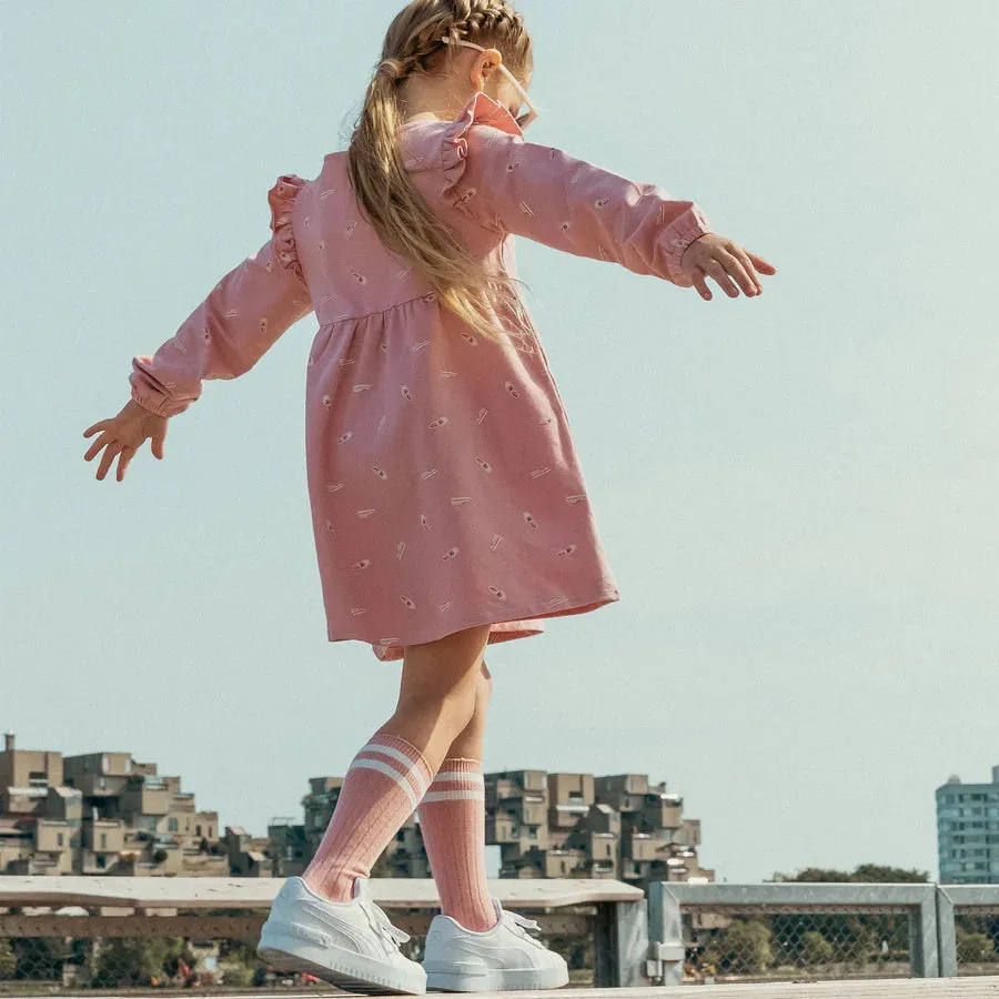 Sneaker Print on Rose Terry Dress