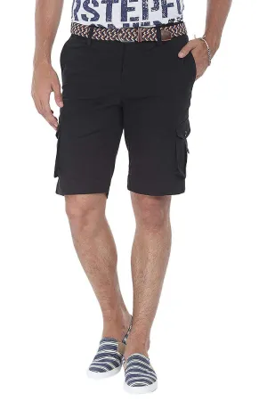 Solid Cotton Twill Slim Fit Shorts