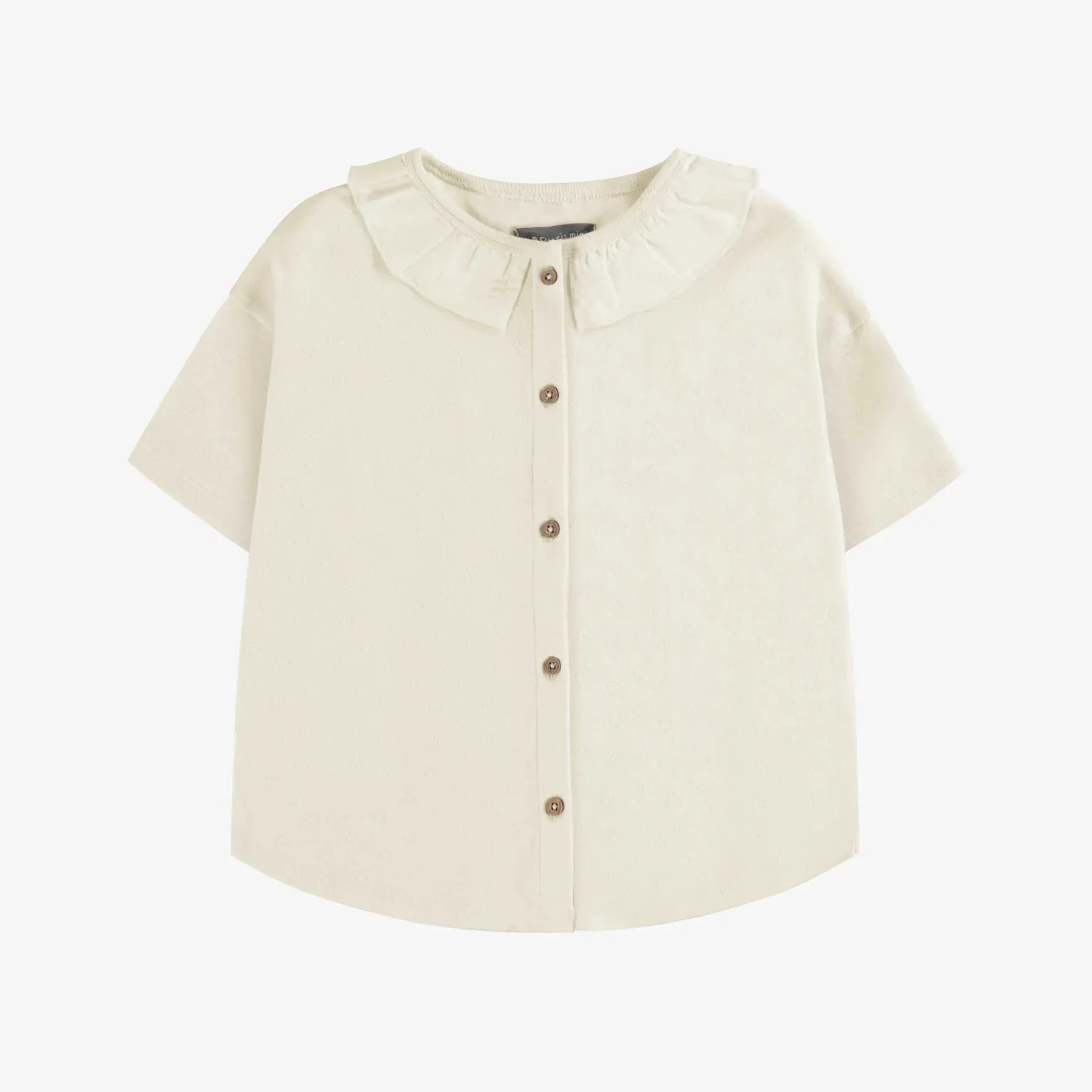 Souris Mini Girls Short Sleeve Relaxed Fit T-Shirt - Cream