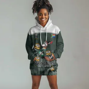 South Africa Rugby Hoodie Dress Springboks 4th Champions World Cup Proud Bokke LT14