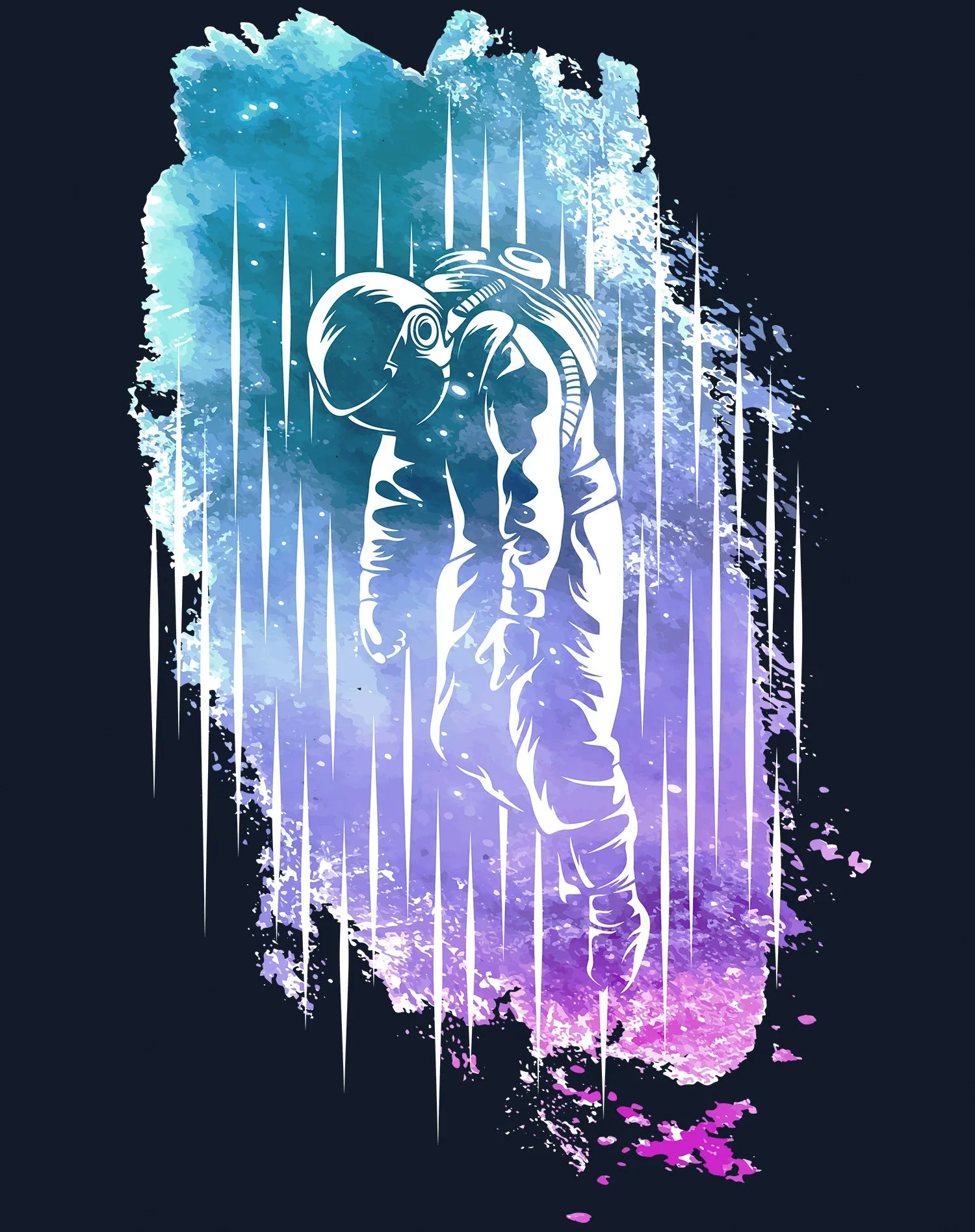 Space Science Astronaut Star Splash Fine Art Nerd Geek Chic Official Men's T-shirt